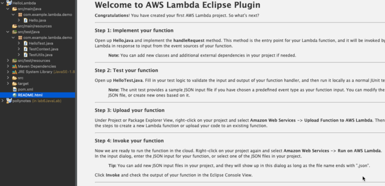 java - invoke aws lambda from eclipse:... AWS Toolkit for EclipseからLambda関数を直接作成できずにMavenでパッケージ化して作成 | ヤマムギ